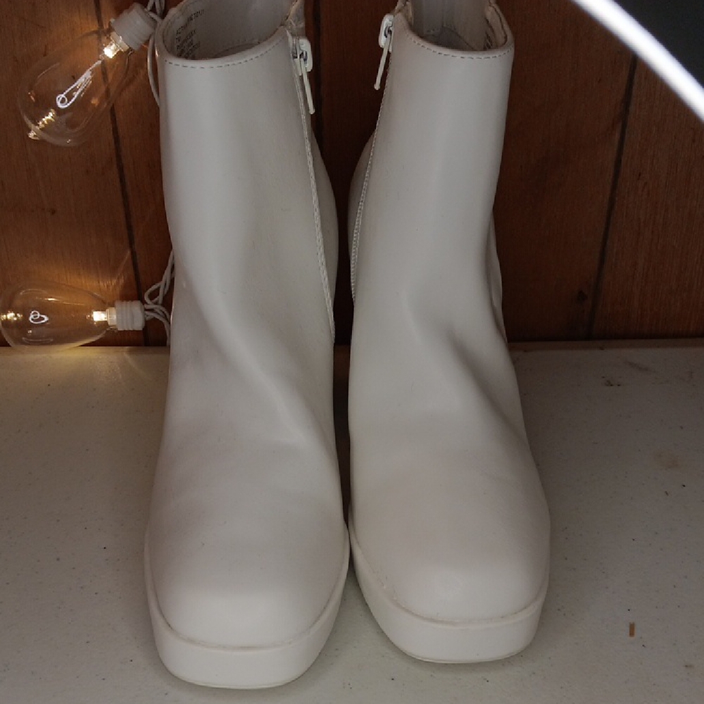 Madden Girl Cream Ankle Boots